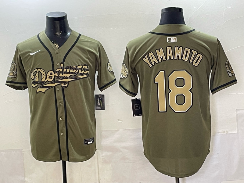 Men Los Angeles Dodgers #18 Yamamoto green Game 2026 Nike MLB Jersey 05280021